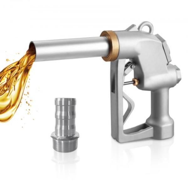 1.5 in. Barb Automatic Fuel Nozzle - Max Flow Rate 37 GPM - Auto Shut Off - Diesel Gas Pump Nozzle - 1.5 in. Spout for Gasoline - Diesel - Kerosene