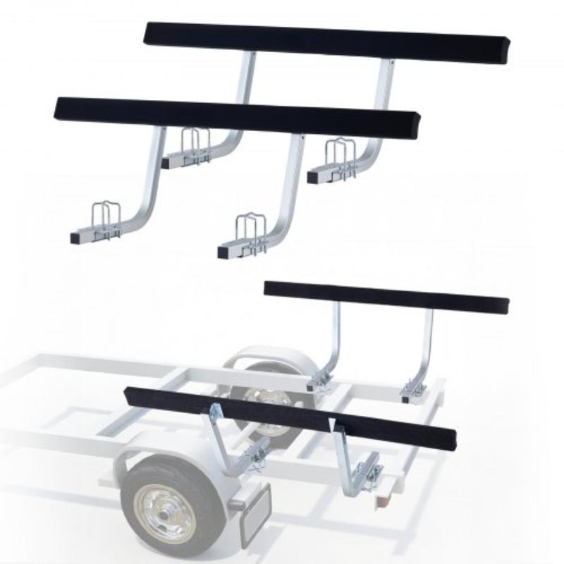 Boat Trailer Guides - 16.7 & 18.7 in. Height Adjustable Trailers Guide - Thickened Steel Trailer Guide-Ons with Thick Support Pads - 2 Piece