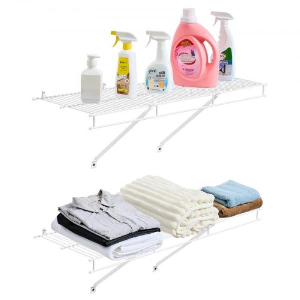 Wire Shelf Kit - 3 ft. - Wall Mounted Wire Shelves - Floating Wall Storage Shelves - Closet - Bedroom - Living Room - Office - Pantry - Set of 2