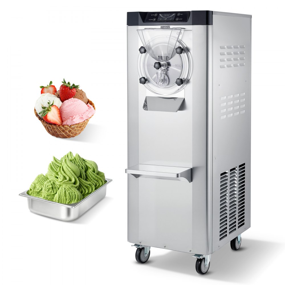 SYYSYBQLJLS4FC4V3001V6 2400W 3.17 - 5.28 gal Commercial Hard Ice Cream Machine with 10L Stainless Steel Cylinder, Silver