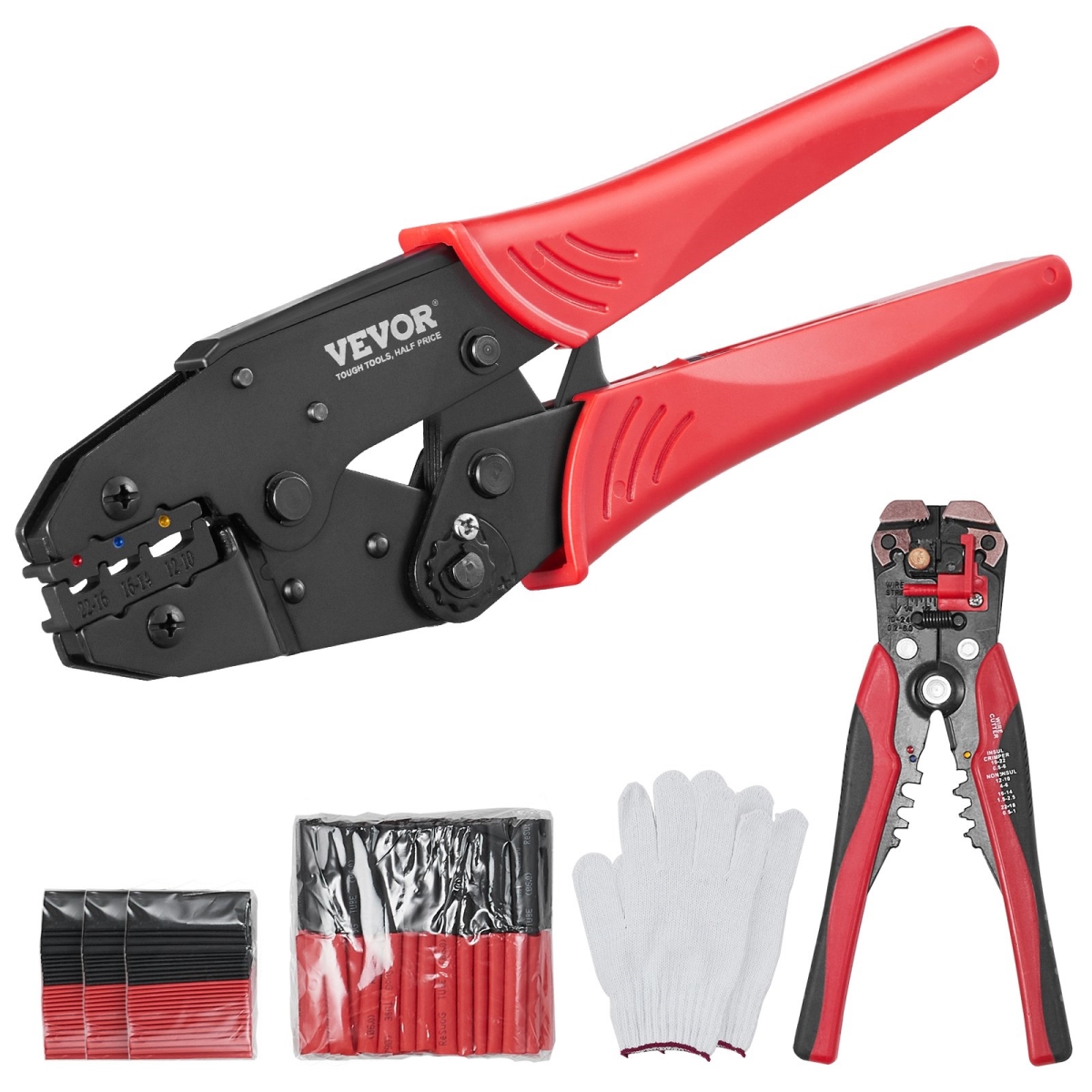 DZYJQDXDZ2210FAB1V0 Ratcheting Crimping Tool Set for Insulated Electrical Connectors AWG22-10