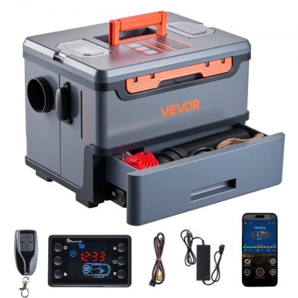 Diesel Heater - 8KW DC 12 & 24V Portable Diesel Air Heater - Bluetooth APP Control - Remote Control - LCD Screen - 1.3 gal Fuel Tank