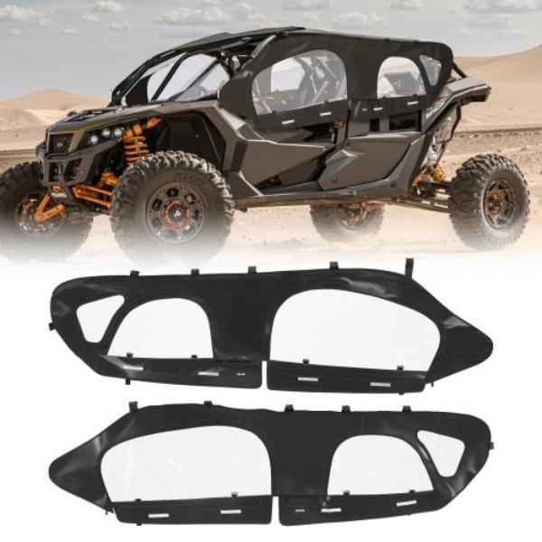 BDWQCANAMMAV1RXOE001V0 Cab Enclosure Upper Doors for 2017-2024 Can-Am Maverick X3 MAX 4-Seater - Windproof Upgraded Zipper - UTV Soft Side Window Kit