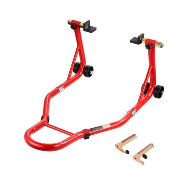 YBSJZJHSHL85FTHN6V0 Motorcycle Rear Wheel Stand  850 lbs Load  Heavy Duty  Adjustable  Red