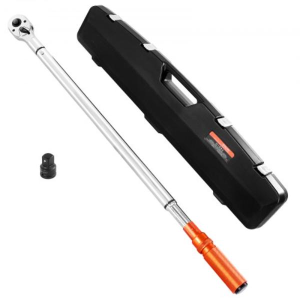Click Torque Wrench - 0.75 in. Drive - 100-600 lbs- ft. - Dual-direction Torque Wrench Set - 48-Tooth - 3 Percent High Precision - Alloy Steel