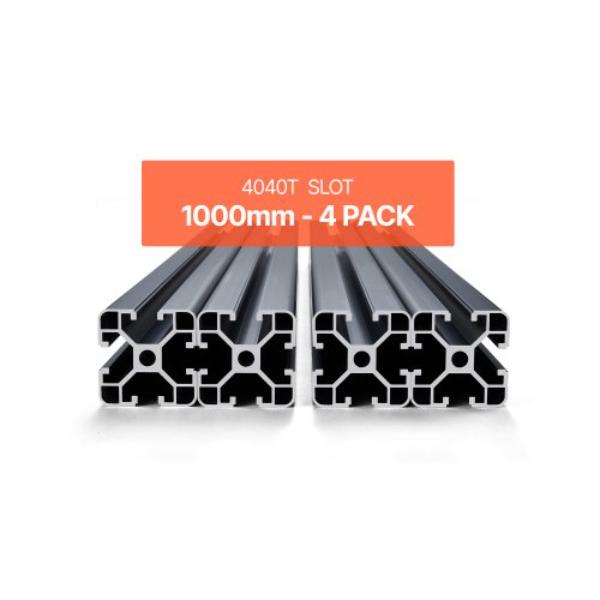 39.4 in. T Slot 4040 Aluminum Extrusion Profile Black - Anodized Linear Rail for 3D Printer - CNC Machine DIY - Laser Engraving - 4 Piece