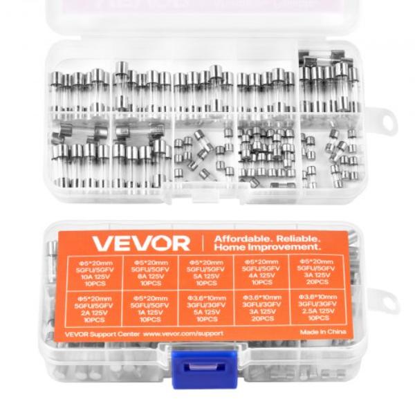 JYBLGSBXS120SYTFS001V6 Fast-Blow Glass Fuses Assortment Kit - 125V 5 x 20 mm 1A 2A 3A 4A 5A 8A 10A 3.6 x 10 mm 2.5A 3A 5A Tube Fuses - 120 Piece
