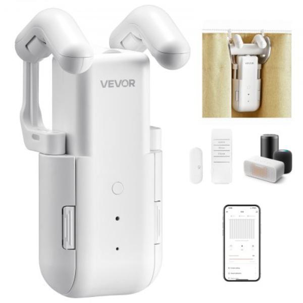 Automatic Curtain Opener - Electric Smart with Alexa & Google Home - APP & Remote Control - Timed Opening & Closing - Silent Mode for Roman Rods