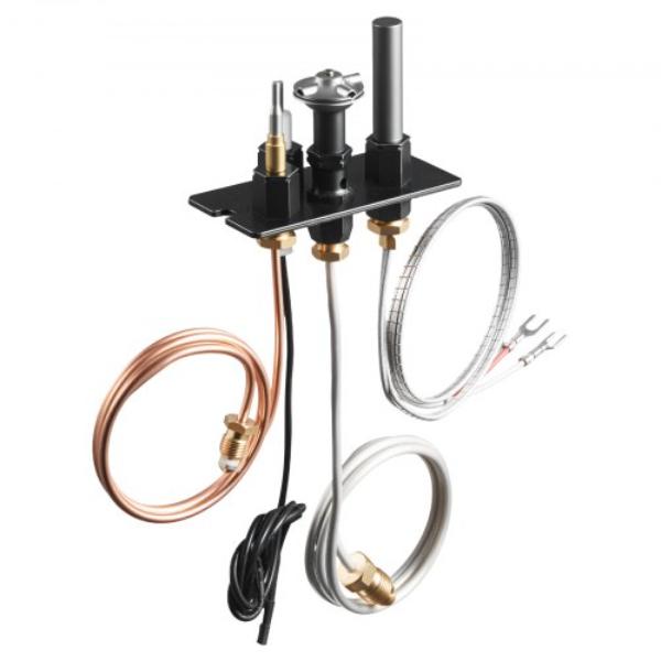 Gas Pilot Assembly - Fireplace Gas Pilot Assembly Kit - Natural Gas Ignition Replacement with Lennox - Superior - Astria Models - Black