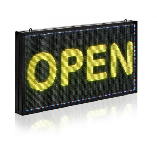 Programmable LED Sign - P5 Full Color Flexible Digital Scrolling Panel - Bluetooth APP Control Message Board - Indoor 27 x 14 in.