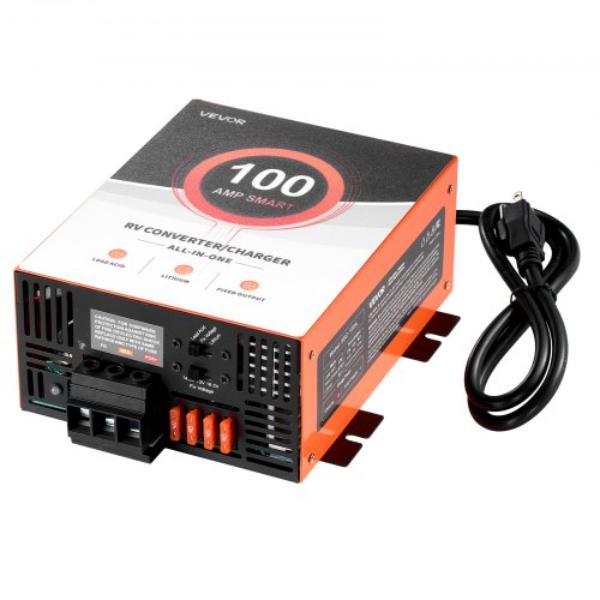 RV Power Converter - 100A - 110V AC to 12V DC RV Converter Battery Charger - 13V to 16.5V Operating Range with Lithium & Lead Acid Battery