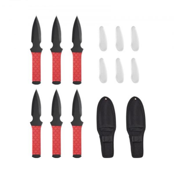 Picture of Vevor JSFTTZZDTFB64T6DE001V0 Throwing Knives Set - 8.9 in. Stainless Steel Knives with Protective Black Nylon Sheath - Ideal for Recreation & Competition - Pack of 6