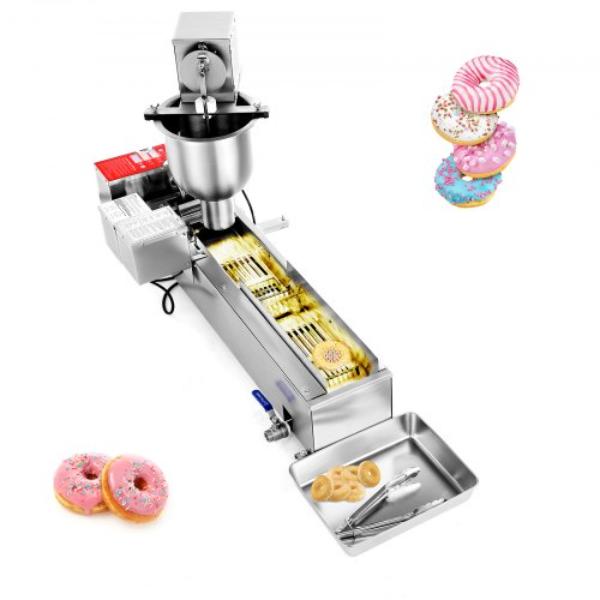 Picture of Vevor ZDHTTQJDPLXJFASKEV4 Commercial Automatic Donuts Machine - Single Row Donuts Making Equipment - Electric High Power Doughnut Maker - 3 Size Molds - Auto Counting - 90 Piece