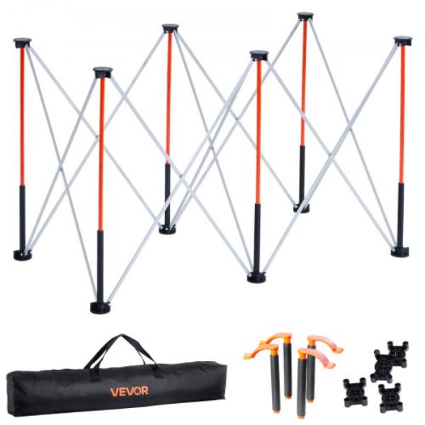 Portable Folding Workstand - 4.15 x 2.18 ft. Collapsible Workbench - 2500 lbs - No Assembly Foldable Work Stand with Storage Bag