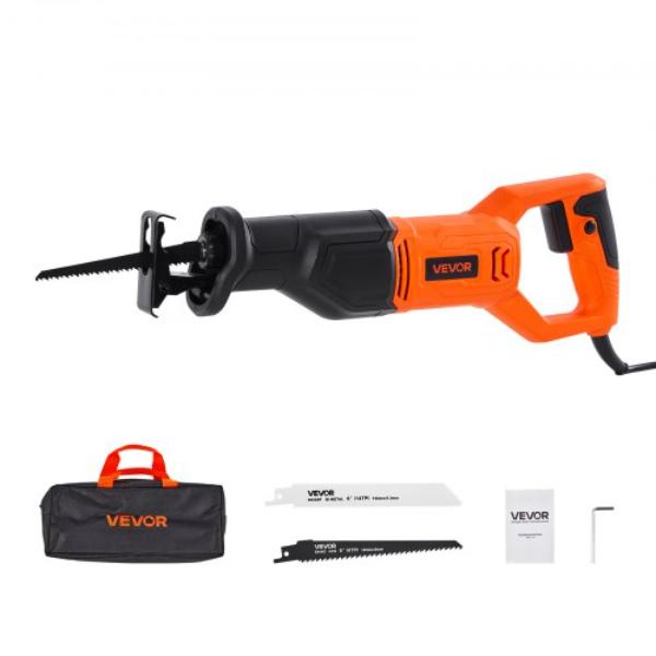 Corded Reciprocating Saw - 120V - 6A - 3000 SPM Variable Speed - 0.75 in. Stroke Length - Electric Saw with 8 Blades & Carrying Bag
