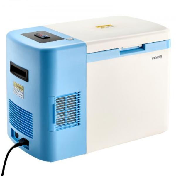 Picture of Vevor SYSBXHBJBXS2UJPHP001V1 Ultra Low Temperature Freezer - 25 Liter -40 to -123 deg Adjustable Temp Range - Digital Display - 304 Stainless Steel Liner - Portable Low Temperature Lab Freezer