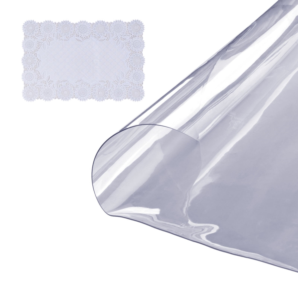 Picture of Vevor YXZBYCTMSPVC1KEDAV0 48 in. Clear Table Cover Protector&#44; 1.5 mm Thick PVC Plastic Tablecloth