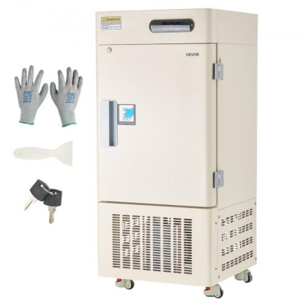 Picture of Vevor SYSBXHBJLS30NJOAR001V1 Ultra Low Temperature Freezer - 28 Liter - 40 deg to -123 deg Adjustable Temp Range - 304 Stainless Steel Liner - Low Temperature Lab Freezer