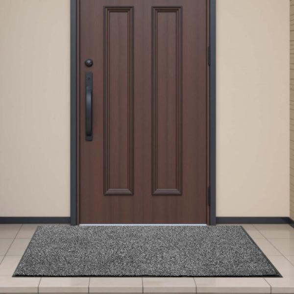 WWLDT53FTHHSHKXPK001V0 Front Door Mat - 5 x 3 ft. Commercial Floor Mat for Indoor & Outdoor - Industrial Entrance Carpet with PVC Backing - Grey