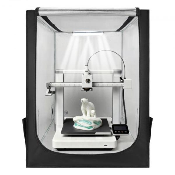 3D Printer Enclosure - Dustproof Waterproof Large Oxford Cloth 3D Printer Tent - Constant Temperature Protective Case with LED Lighting