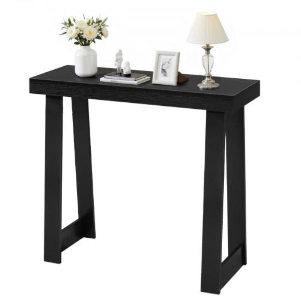36 in. Console Table - Modern Desk Behind the Couch - Wooden Rectangle Entrance Desk - Narrow Long Sofa Table Accent Stand - Black