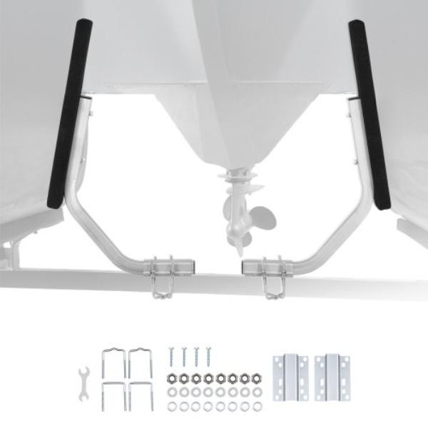 Boat Trailer Guides - 1.2 in. Adjustable Width Trailers Guide - High-Hardness Steel Trailer Guide-Ons with Thick Support Pads - 2 Piece