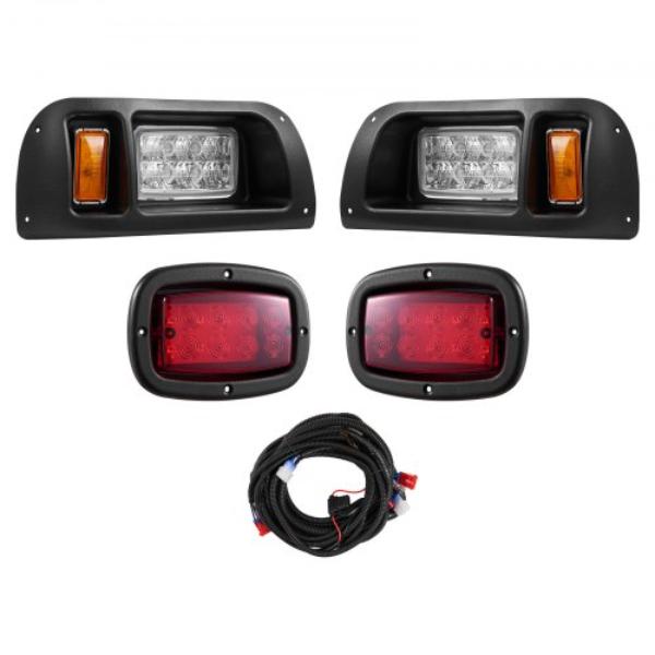 QCDTJEZGOXHTZAI0W001V9 Golf Cart Light Kit - 12V - LED Headlight & Tail Light Kit - Waterproof & Dustproof for 1996-2013 EZGO TXT