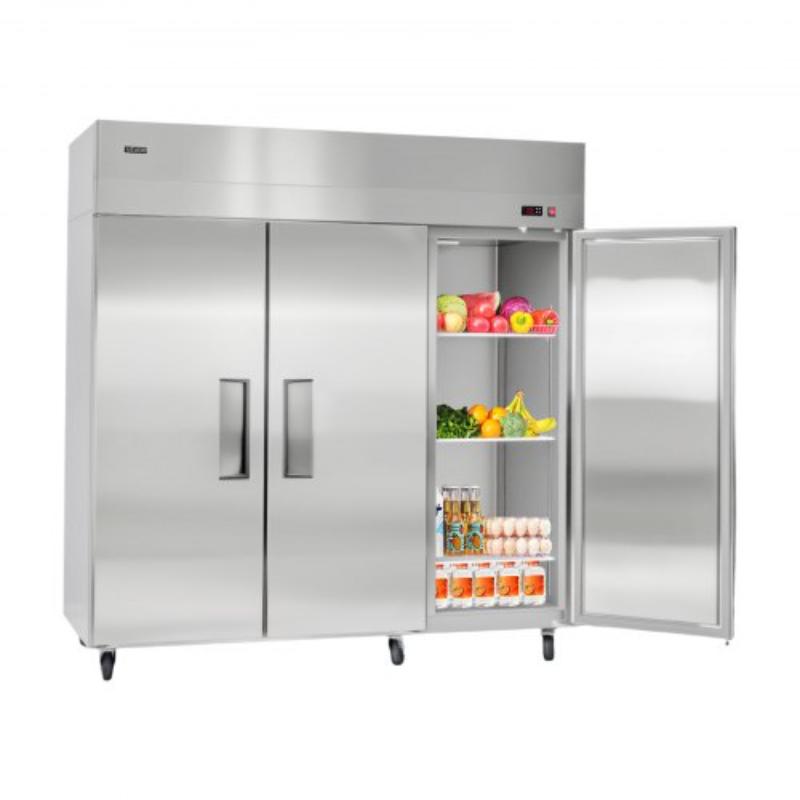 Picture of Vevor LSSYLJDSMLZDC22M4001V1 Commercial Reach-In 72 in. - 52 cu. ft. Stainless Steel Upright Refrigerator with Three Doors - Auto-Defrost - 9 Adjustable Shelves - 32 to 50 deg Temp Control
