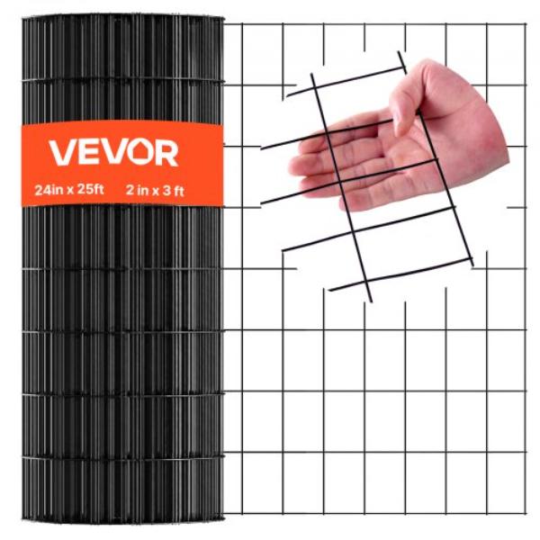 24 in. x 25 ft. Hardware Cloth - 2 x 3 in. Mesh 16 Gauge Galvanized Wire Mesh Roll - Weather-Resistant Vinyl Coated Chicken Wire Fencing
