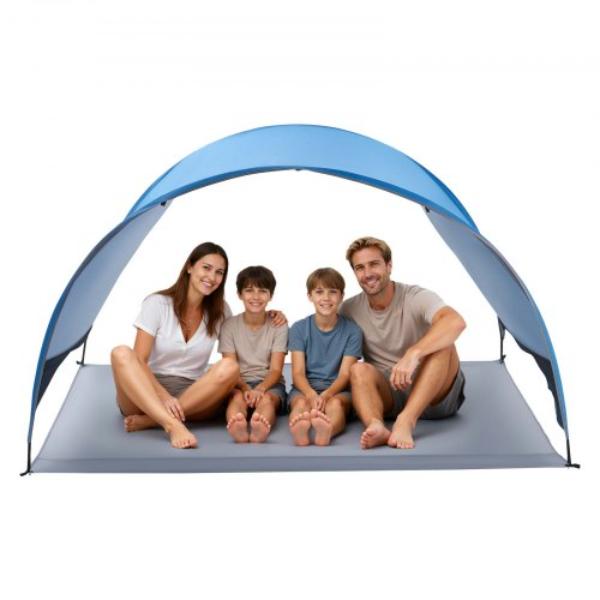 JCXHTZPLCPX4KO4QM001V0 Beach Tent Sun Shelter for 4 Person - UPF 50 Plus Protection - Portable Sun Shade Canopy with Carrying Bag & Ground Stakes