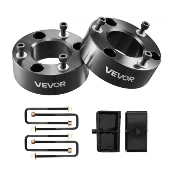 QHDPTSTJ2007415HS001V0 3 in. Front & 2 in. Rear Leveling Lift Kit for 2007-2023 Silverado 1500 2WD-4WD - Chassis Level Kit with 2 Front Strut Spacers