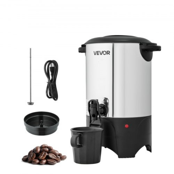 SYKFTJXSDCBXG64AK001V1 4.5 L Commercial Coffee Urn Hot Beverage Dispenser with Dripless Faucet & Stainless Steel Liner - 30 Cups