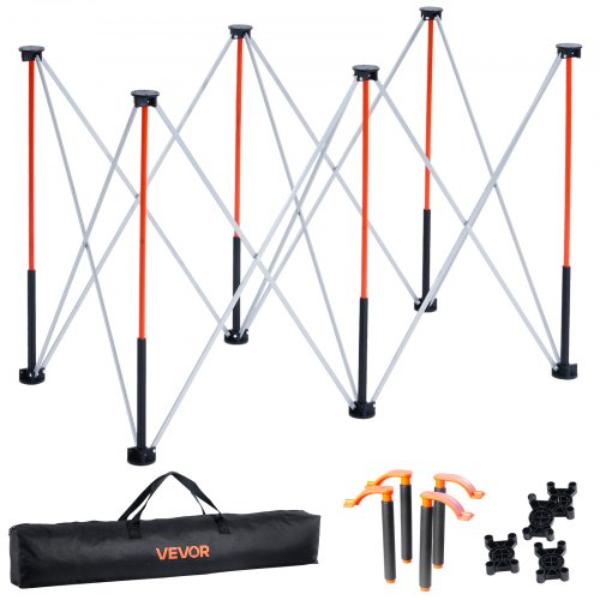 Portable Folding Workstand - 4.16 x 2.18 ft. Collapsible Workbench - 2500 lbs - No Assembly Foldable Work Stand with Storage Bag