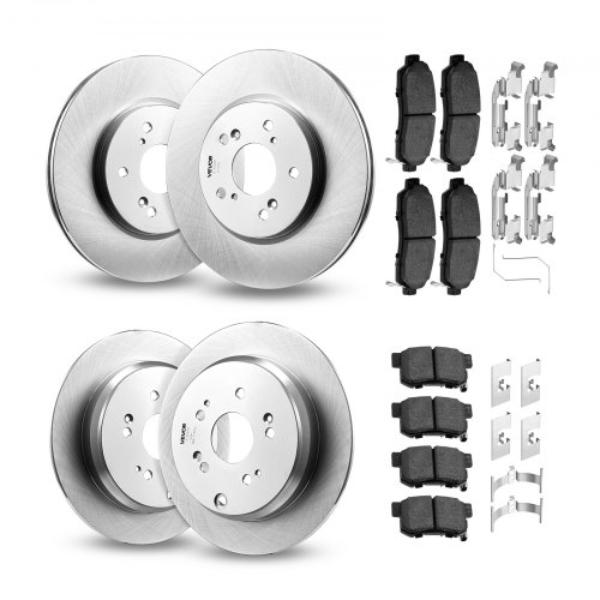 Front & Rear Brake Kit with 2012-2016 Honda CR-V AWD Models - Ceramic Brake Replacement Kits - 12 in. Hollow Structure Front Rotors