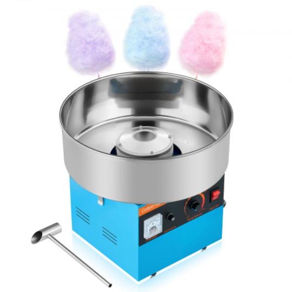 Picture of Vevor TSXXHMHTJLSWPV2V3001V1 Cotton Candy Machine - 1000W Electric Candy Floss Maker - Easy Use with 15 in. Stainless Steel Bowl & Sugar Scoop for Home Kids Birthday, Family Party - Blue