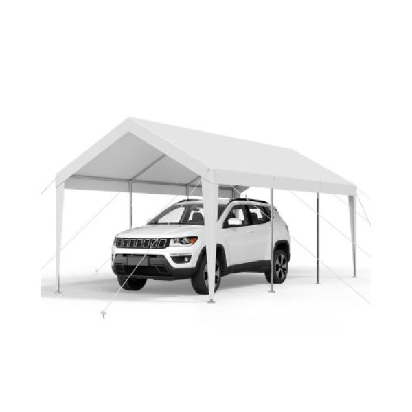 Carport - 10 x 20 ft. Outdoor Car Canopy - Portable Carport - Heavy Duty Galvanized Car Shelter - UV-Resistant & Water-Resistant