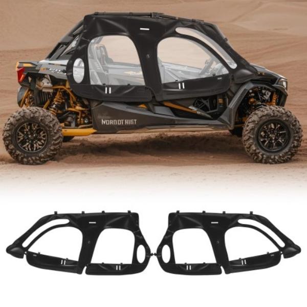 Cab Enclosure Upper Doors - Soft Upper Doors - Windproof Upgraded Zipper UTV Soft Side Window Kit for 2014-2023 Polaris RZR XP4 1000 Turbo