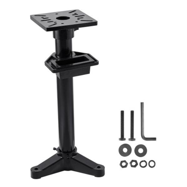TSMCDZYZXZTZQS7YB001V0 Heavy-Duty Bench Grinder Stand - Black Painted - 10.6 x 10.6 in. Mounting Plate with Most Bench Grinders