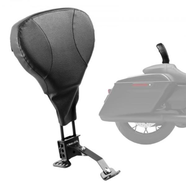 MTCQSKBJDKBJKLUJPV0 Adjustable Motorcycle Backrest Sissy Bar for 2009-2024 Harley Touring Models - Detachable Rider Backrest - Black