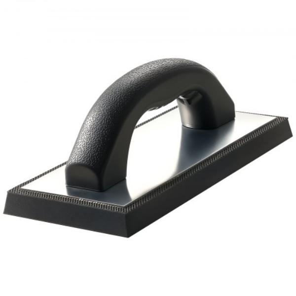 Grout Float - Professional Rubber Tile Grout Tool - Easy to Operate & Clean for Concrete - Plaster - Drywall, Black & Silver