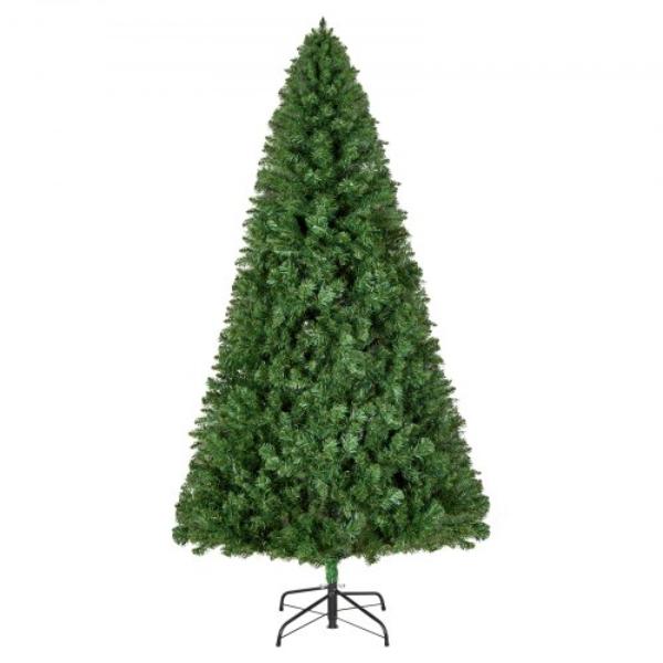 7.2 ft. Artificial Christmas Tree - Full Holiday Decor with 1346 Branch Tips - Green - Sturdy Metal Base for Home Party Office Decoration