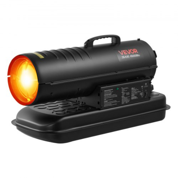 GFSMYQNQ4500AERKU001V1 45000 BTU Portable Torpedo Space Forced Air Kerosene Diesel Heater - Black