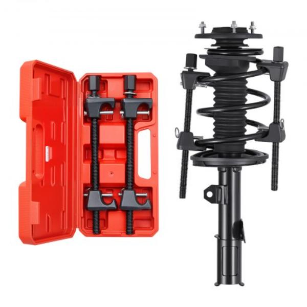 LJSJZDHCZQ30X7BIIV0 Strut Spring Compressor - Heavy Duty Coil Spring Compressor Tool - 10.4 in. Range with 0.86 in. Hex Sockets - Black - Pack of 2