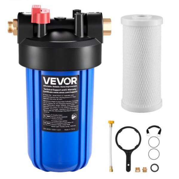 Picture of Vevor FCLSQBDDZZJDA03FQ001V0 RV Water Filtration System - Drinking Water Filter System - Replaceable Cartridge - Chlorine - Bad Tastes - Odors - Contaminants - RV Filter for RVs - Boats