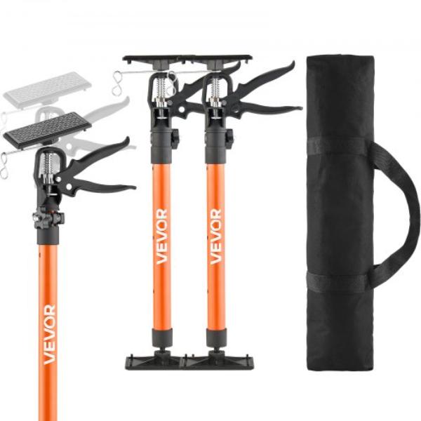 Cabinet Jack Support Pole - 21.3-60 in. Steel Telescopic Quick Support Rod - Adjustable 3rd Hand System up to 154 lbs - Pack of 2