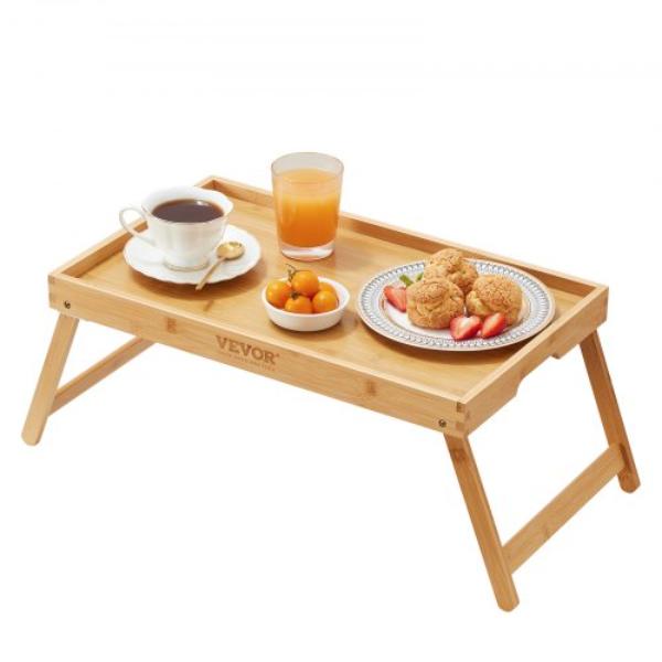 Picture of Vevor ZCTP1JT1981134DJ6V0 19.7 x 11.8 in. Bamboo Bed Tray Breakfast Serving Table Laptop Desk with Foldable Legs