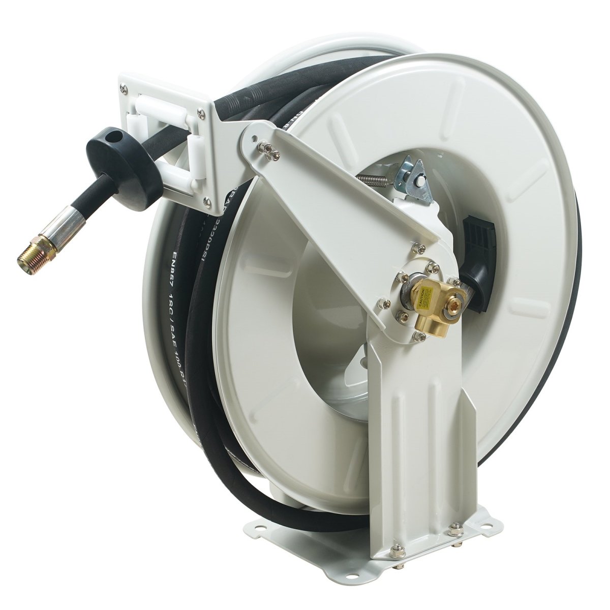 CYRGJP50FT12N70IIV0 0.50 in. x 50 ft. Fuel Hose Reel - Extra Long Retractable Machine Oil Hose Reel, Spring Driven Auto Swivel Rewind -  Vevor