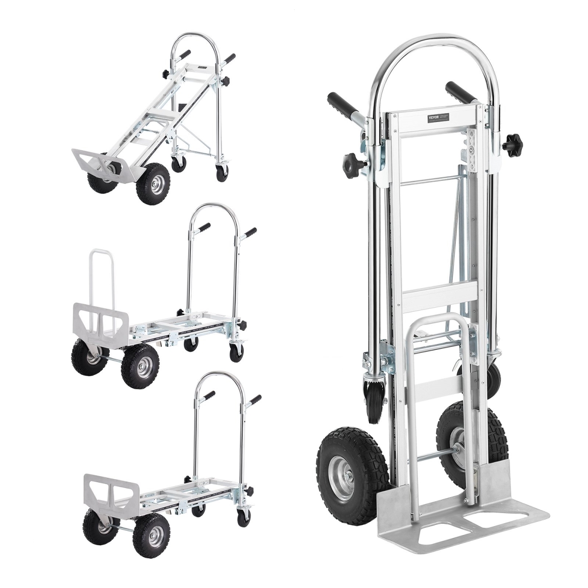 DGNSTHC1000B0NYPXV0 Aluminum Folding Hand Truck, 4-in-1 Design 1000 lbs Capacity -  Vevor