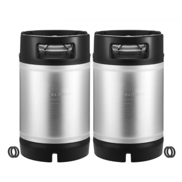 Picture of Vevor CCT25GALSXSJ60KC2001V0 Corny Keg - 2.5 gal Ball Lock Keg - SUS304 Cold Brew Kegs - Heavy-Duty Rubber Bottom - Brewing Equipment for Home Brewing Party - 2 Piece