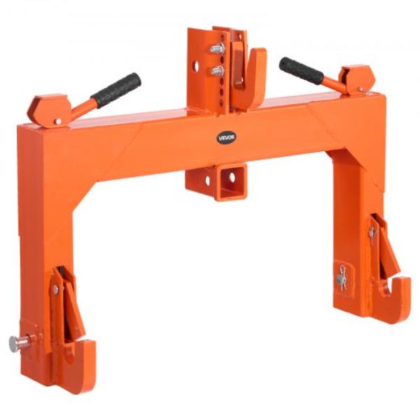 3Point Quick Hitch  2 in Receiver  3000 lbs Lift  5 Level Adjustable Bolt  Adaptation to Category 1  2 Tractor  Heavy Duty  Orange